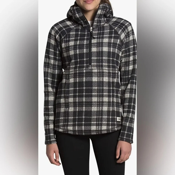 The North Face Women's Crescent Hooded Fleece Pullover Heritage Plaid Size Small - Picture 14 of 14